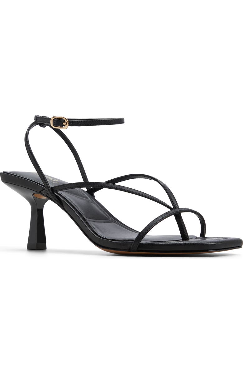 ALDO Dorinda Ankle Strap Sandal, Main, color, Black