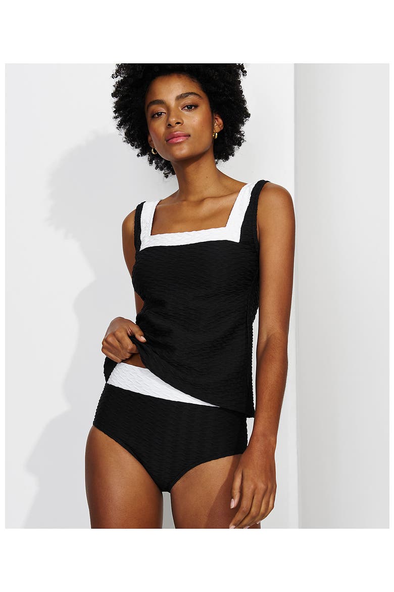 High Waisted Bikini Bottoms, Alternate, color, Black/White