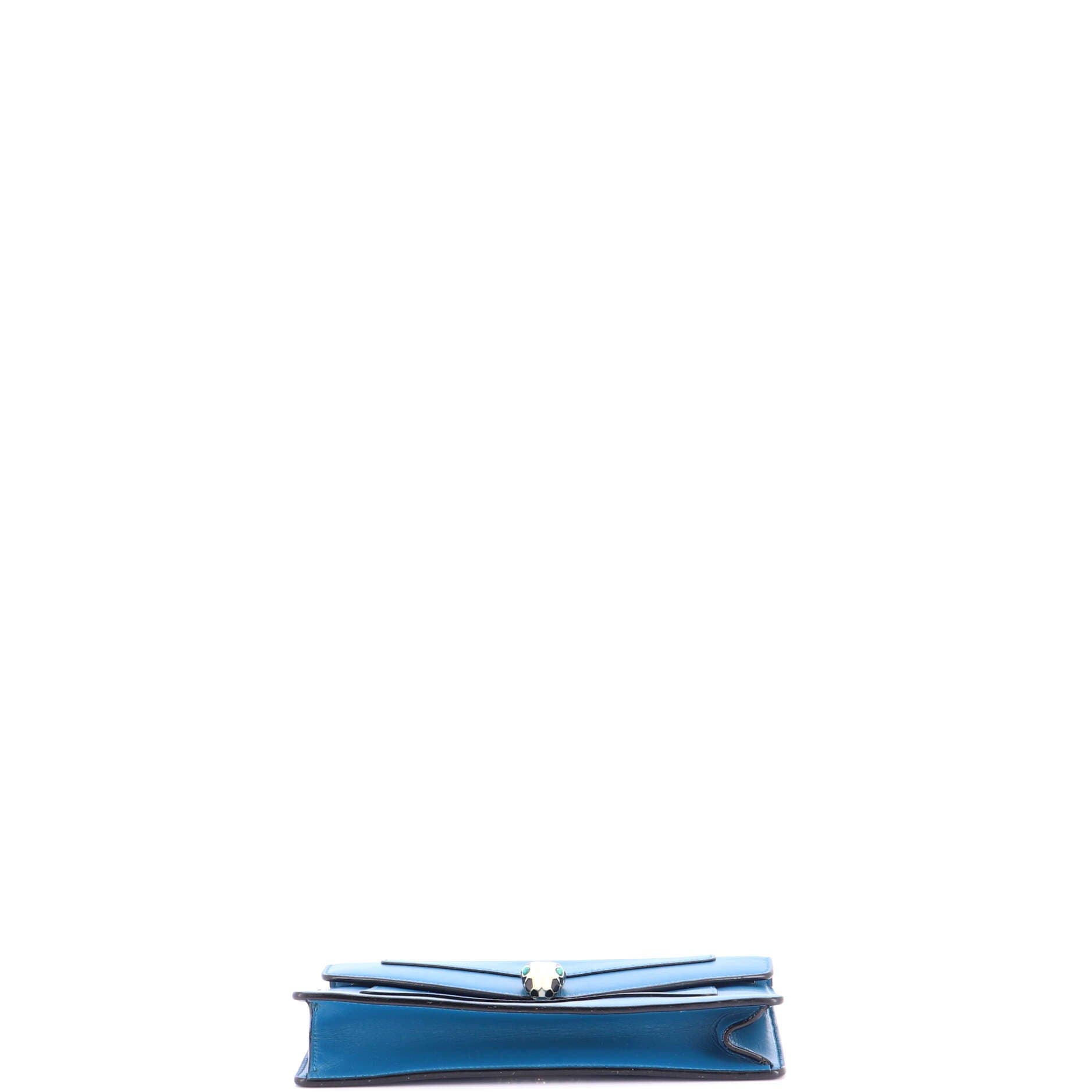 Serpenti Forever Shoulder Bag Leather Small, Alternate, color, Blue