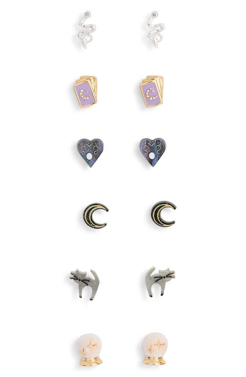Set of 6 Halloween Stud Earrings