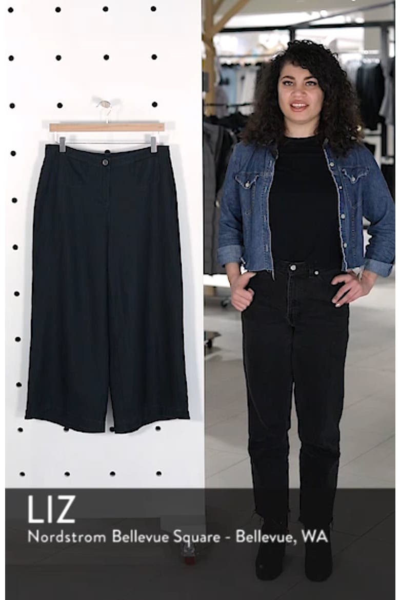 Wide Leg Organic Linen Pants video
