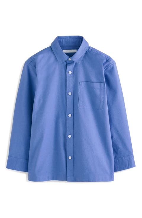 Kids' Cotton Oxford Button-Up Shirt (Big Kid)