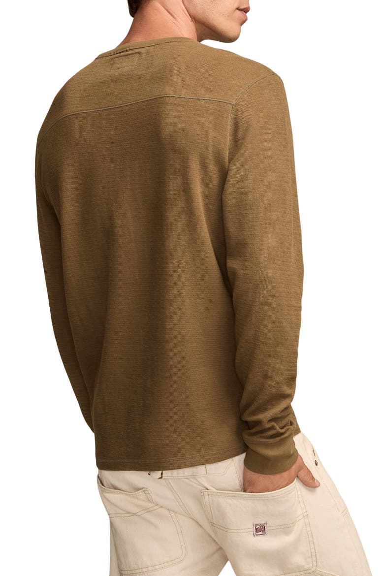 Duofold Textured Long Sleeve Cotton T-Shirt, Alternate, color, OLIVE