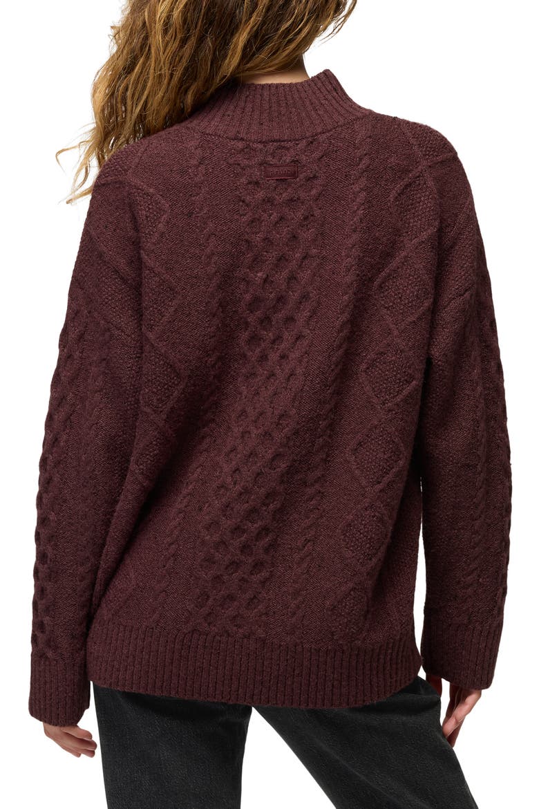 Amber Mountain Cable Sweater, Alternate, color, CACAO