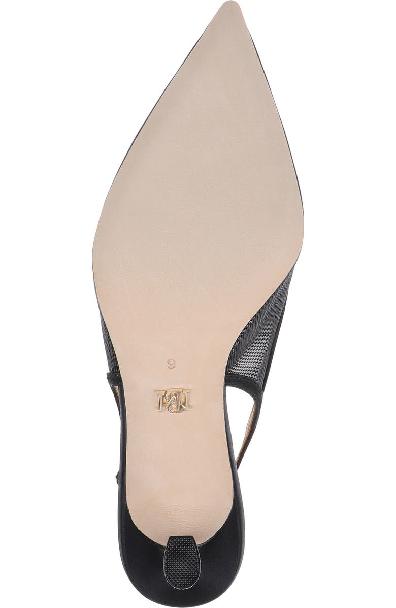 Badgley Mischka Collection Yuta Pointed Toe Slingback Pump, Alternate, color, Black Satin