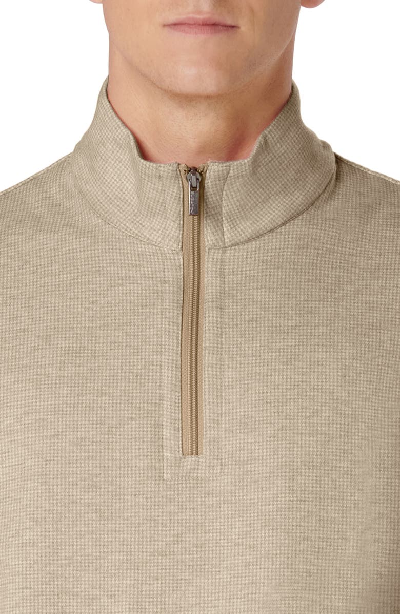 Bugatchi Quarter Zip Pullover, Alternate, color, Sand