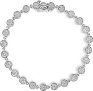 Haus of Brilliance .925 Sterling Silver 2.0 Cttw Round Diamond Link Bracelet - 7.25"