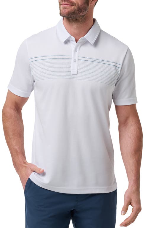 Travismathew Overstay Chest Stripe Polo In White