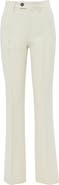 Gizia Topstitched Flared High-Waist Tailored Trousers