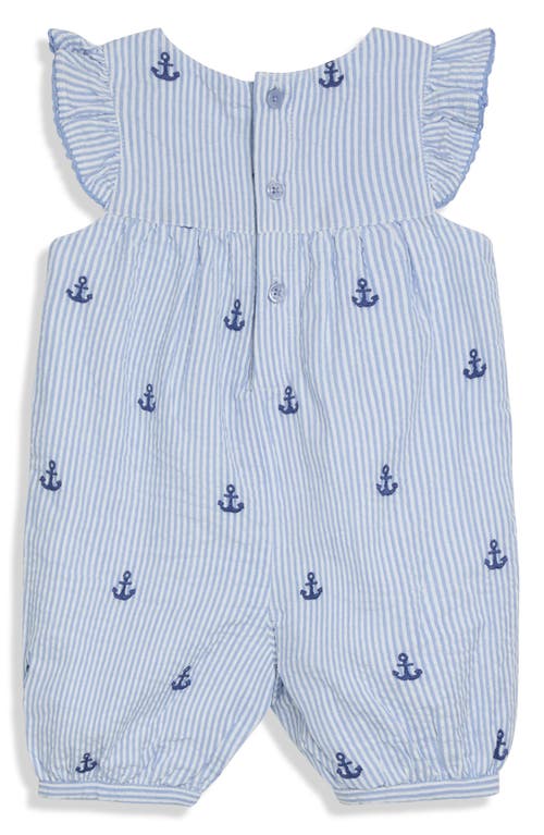 Jojo Maman Bébé Jojo Maman Bebe Nautical Embroidered Romper & Sun Hat Set