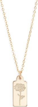 Set & Stones Tawney Birth Flower Pendant Necklace