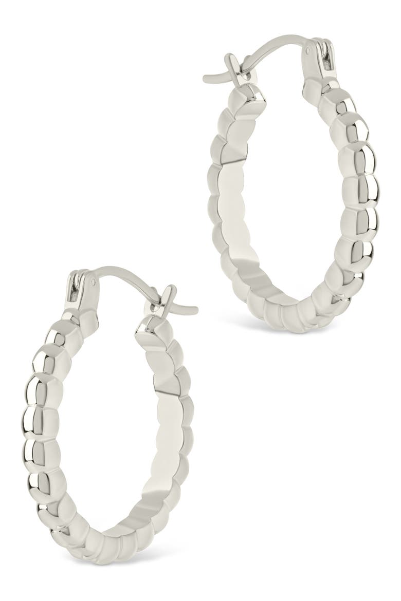 Reggie Thin Bubble Hoop Earrings, Alternate, color, SILVER