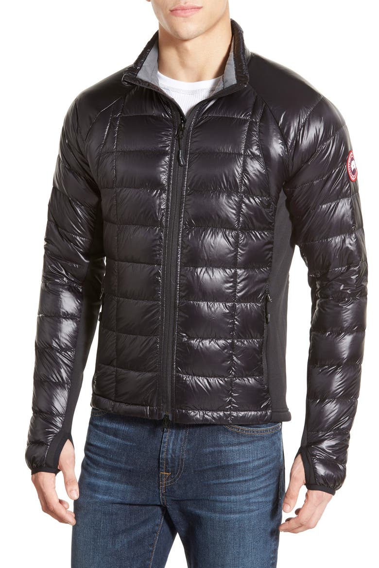 'Hybridge™ Lite' Slim Fit Packable Jacket, Main, color, BLACK