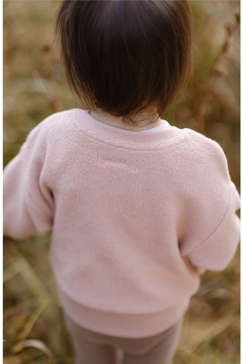 Organic Cotton Teddy Fleece Sweatshirt, Alternate, color, ROSE PINK