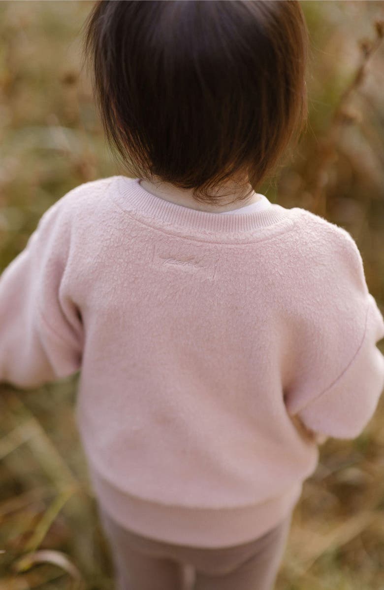 Pehr Organic Cotton Teddy Fleece Sweatshirt, Alternate, color, Rose Pink