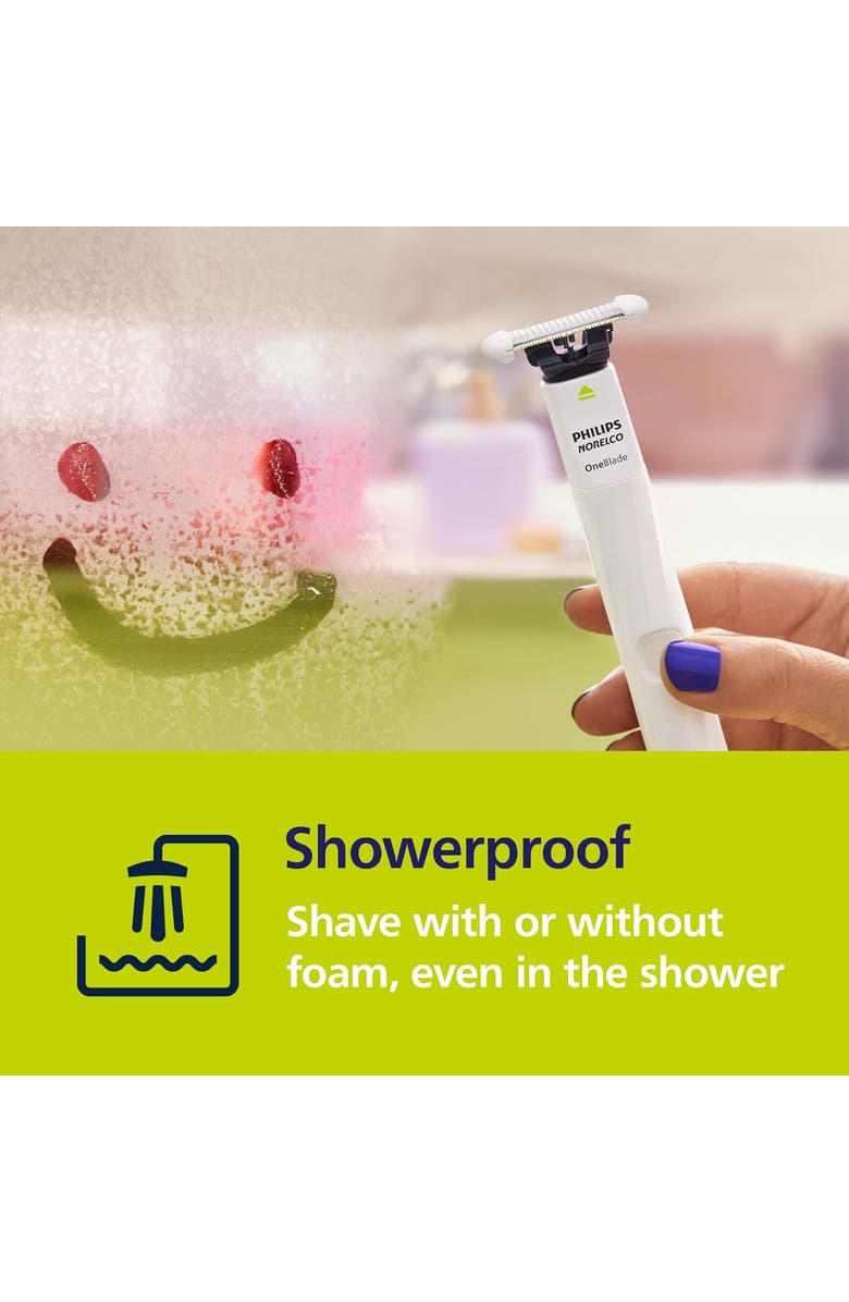 Philips Norelco OneBlade Intimate Pubic Groomer, SkinProtect Blade, Waterproof, Alternate, color, White