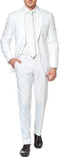 White Knight Trim Fit Two-Piece Suit with Tie