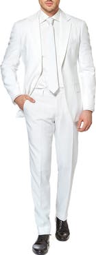 OppoSuits White Knight Slim Fit Two-Piece Suit & Tie Set