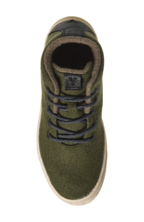 Yy Nation Alto Water Resistant Wool Blend High Top Sneaker In Forest Night/natural