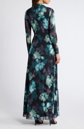 long sleeve anne klein maxi dress