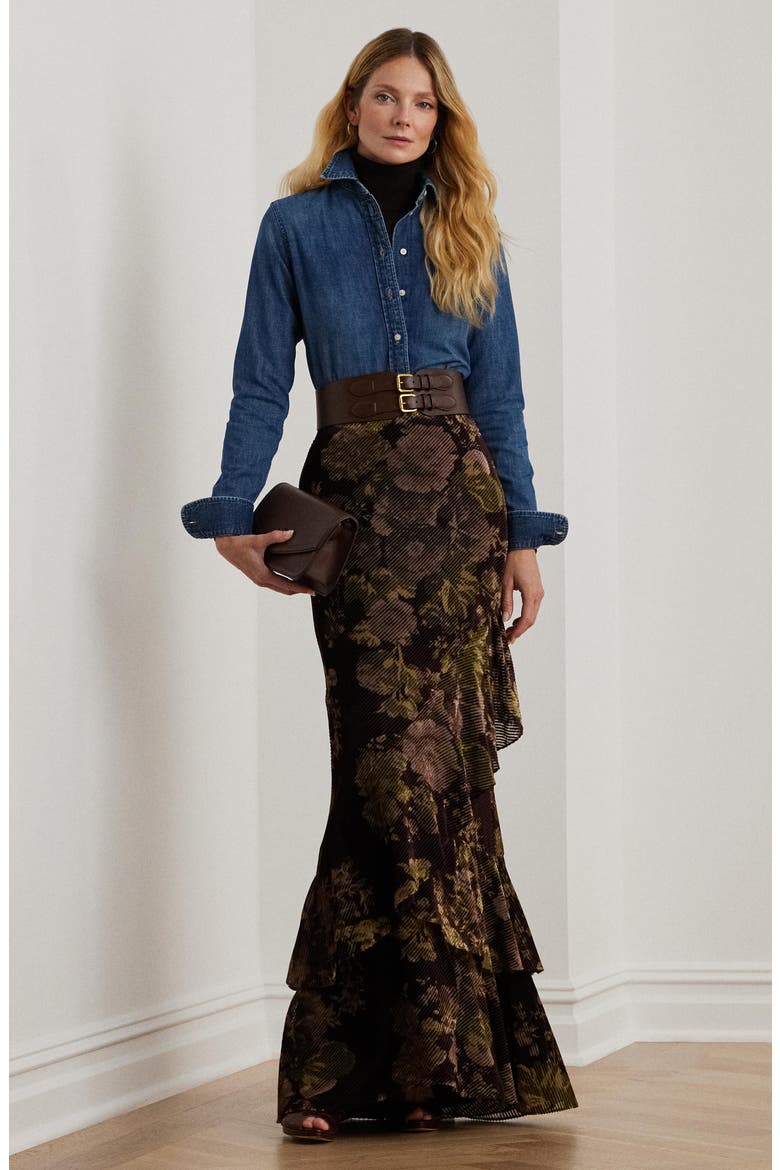 Classic Fit Denim Shirt, Alternate, color, BLUE
