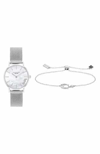 COACH Perry Mesh Strap Watch & Bracelet Set, 28mm