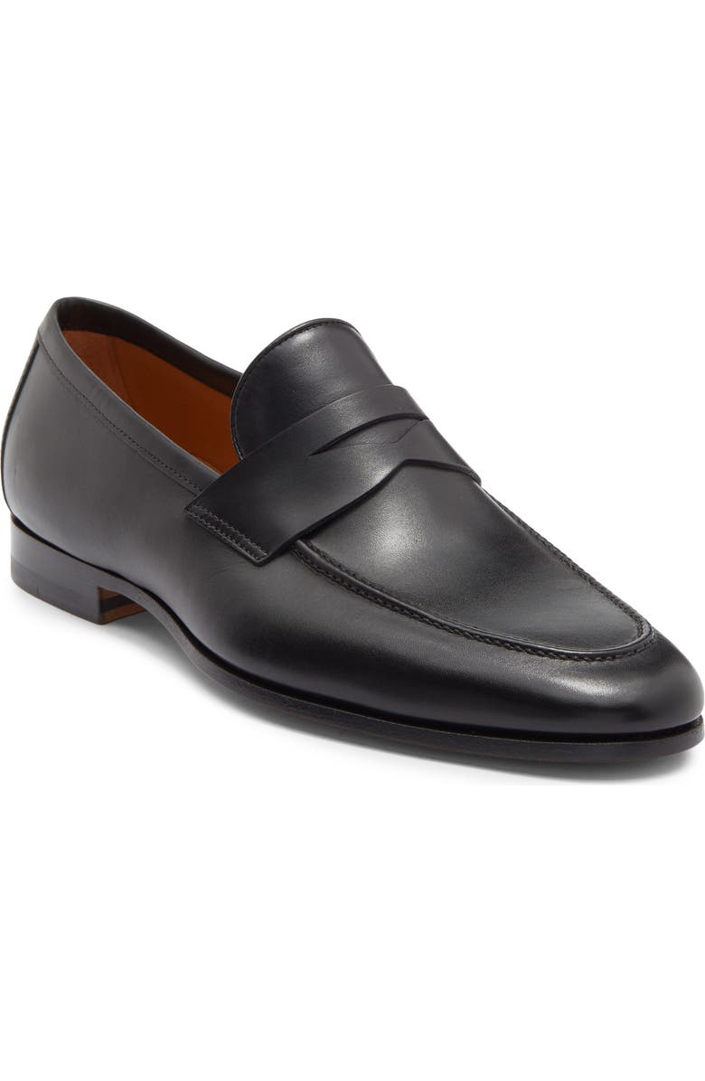 Magnanni Diezma Penny Loafer, Main, color, Black