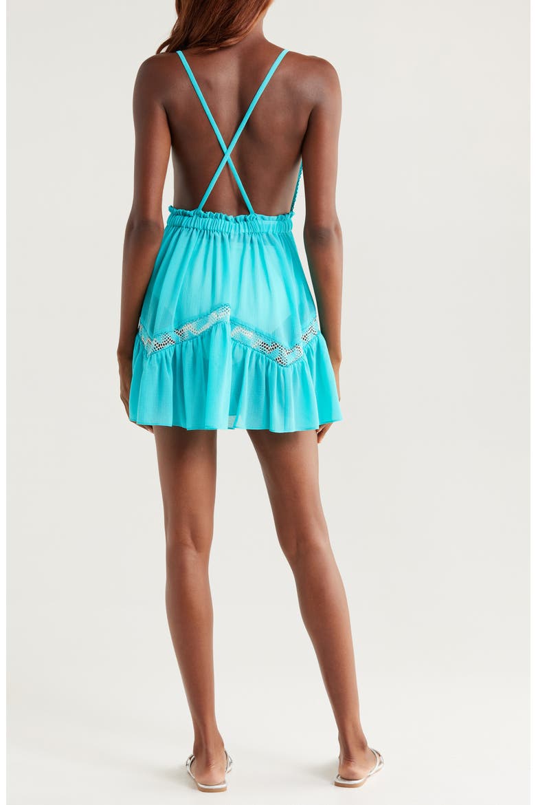 Kerry Cover-Up Minidress, Alternate, color, BEACH BLUE W/ WHITE