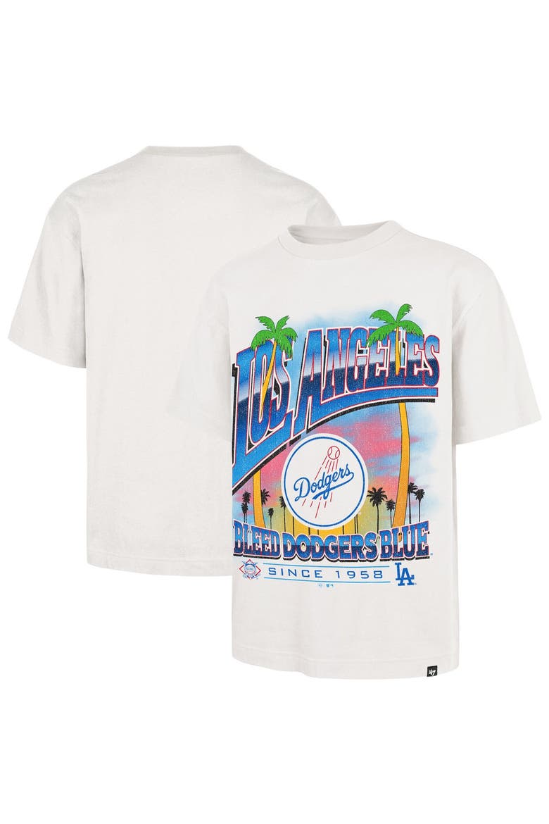 Men's '47 White Los Angeles Dodgers Regional Upland Foundation T-Shirt, Main, color, White