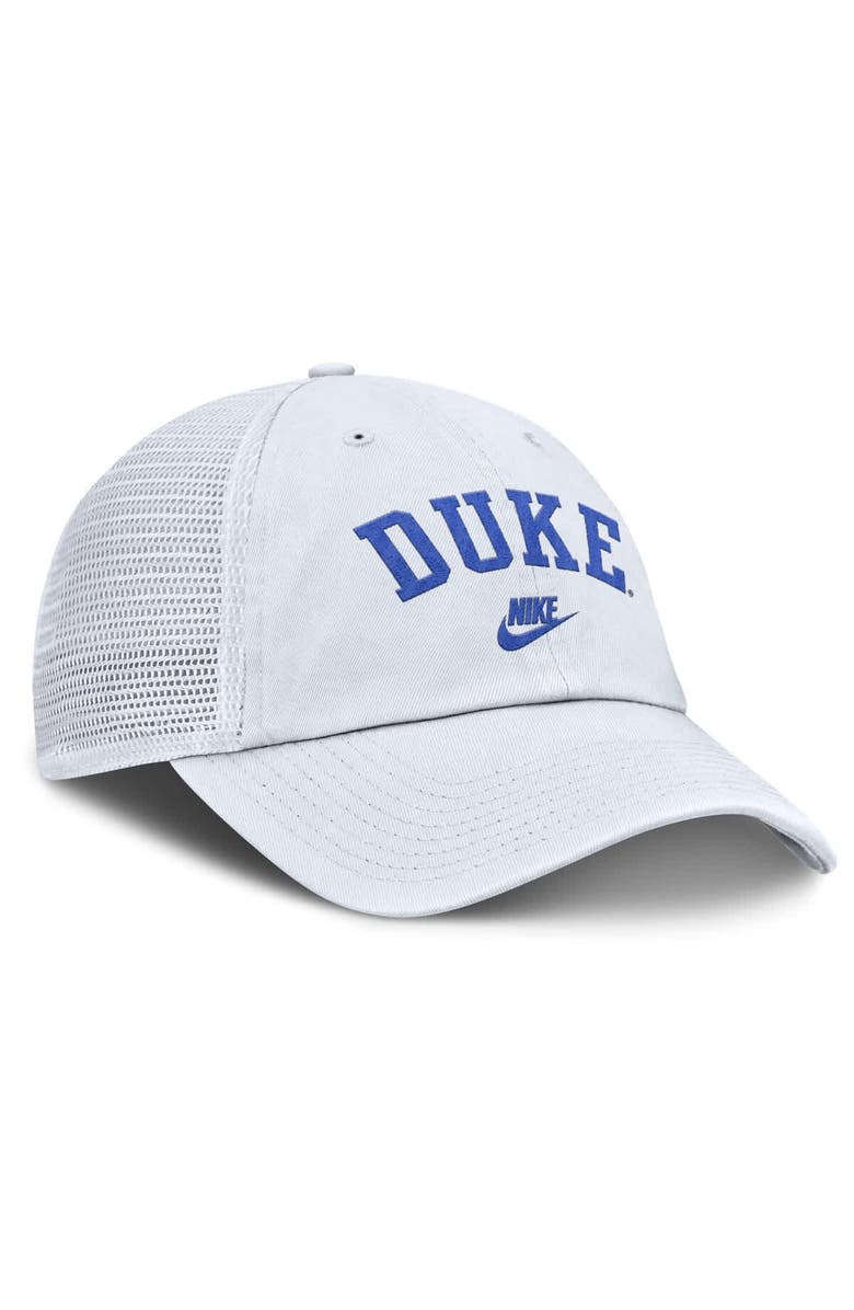 Nike Men's Nike White Duke Blue Devils Club Legacy Adjustable Trucker Hat, Alternate, color,