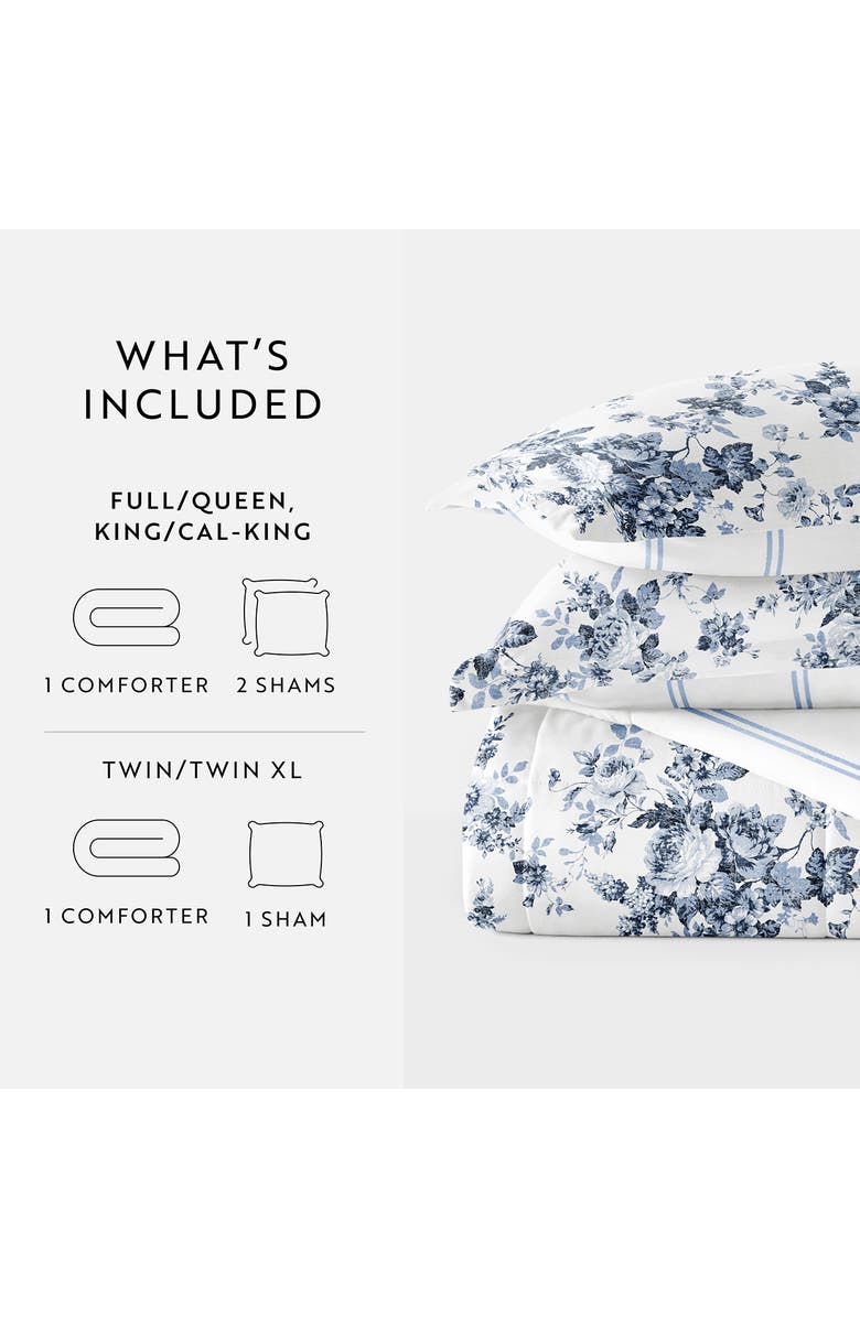 IENJOY HOME Rose Stripe Reversible 3-Piece Comforter Set, Alternate, color, Stone