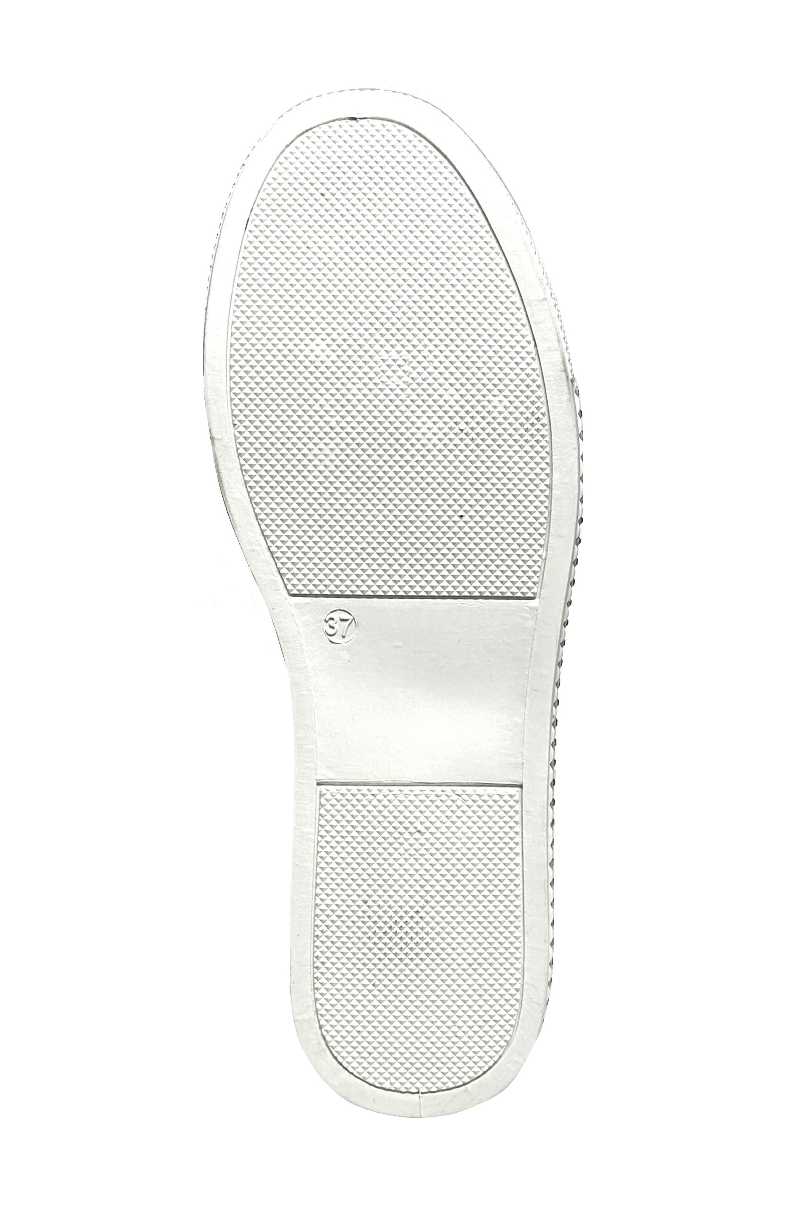 Beyond Embellished Glitter Sneaker, Alternate, color, WHITE
