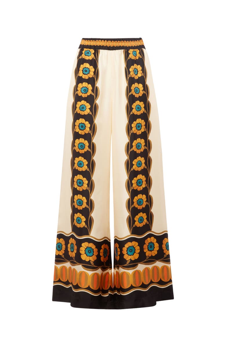 La DoubleJ Palazzo Pants Daisychain Placée Orange, Alternate, color, 