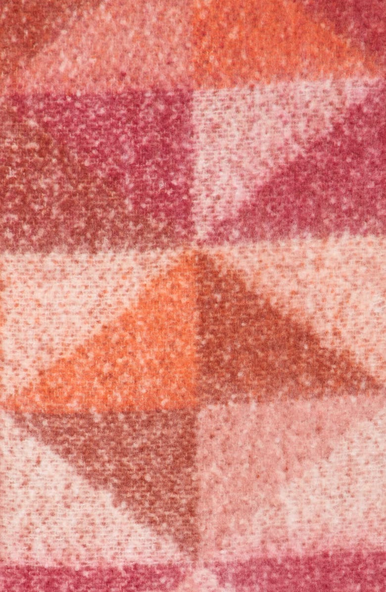 Vince Camuto Geometric Brushed Scarf, Alternate, color, Rust