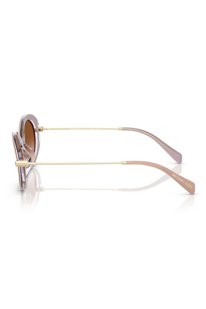 53mm Gradient Oval Sunglasses, Alternate, color, LIGHT SAND LAMINATE / BROWN