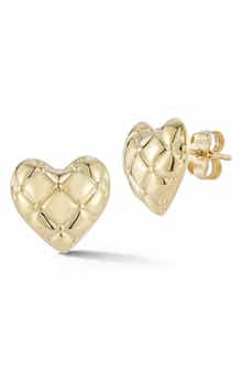 Ember Fine Jewelry 14K Gold Heart Stud Earrings