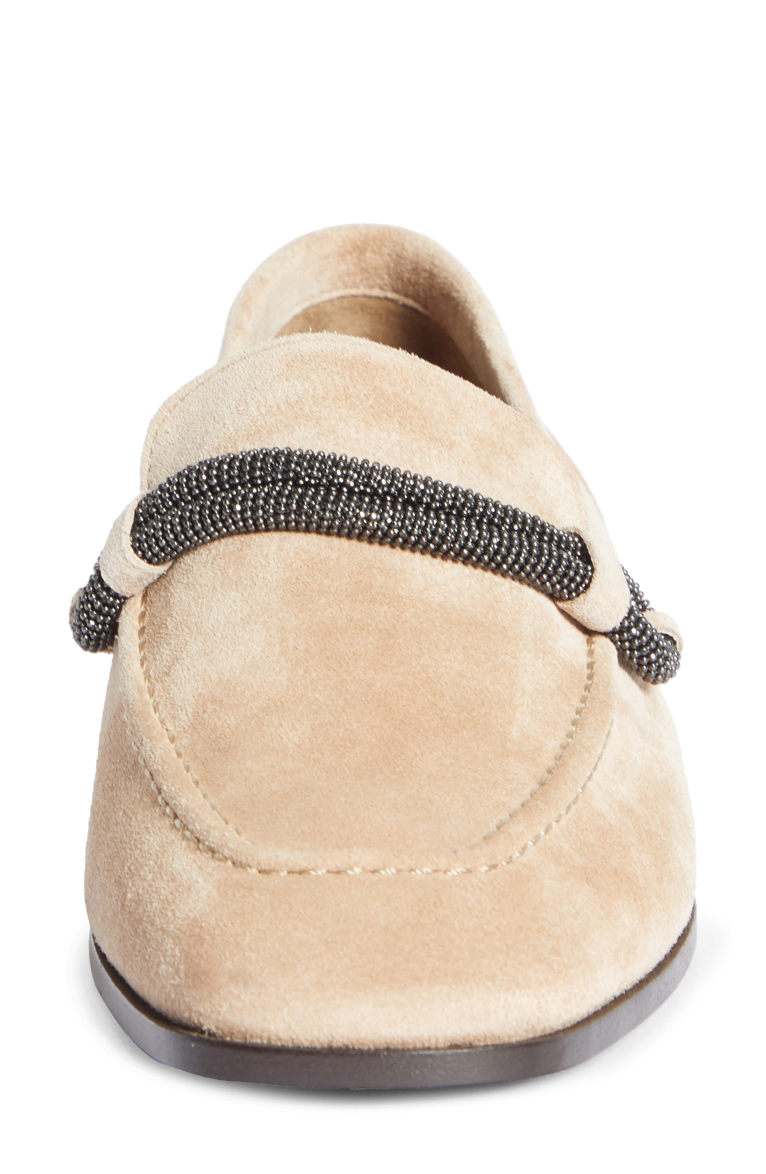 Brunello Cucinelli Monili Square Toe Loafer, Alternate, color, 