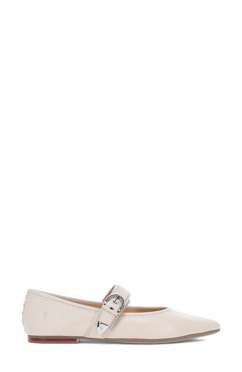 Frye Heather Leather Mary Jane Ballerina Flats In Ivory