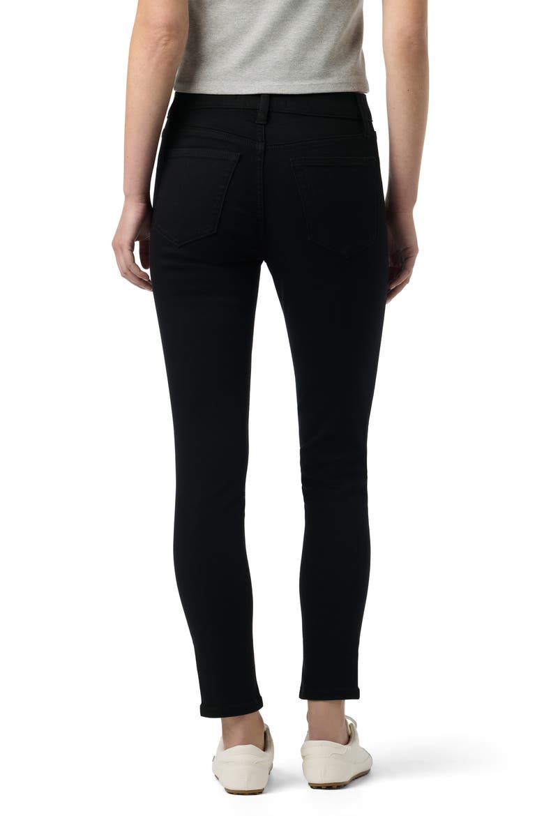 High Waist Ankle Skinny Jeans, Alternate, color, BLACK RINSE