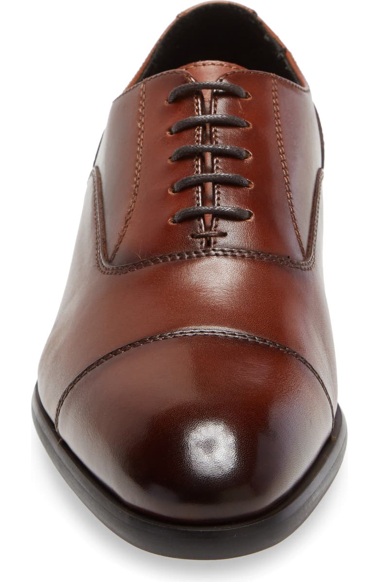 Nordstrom Dane Cap Toe Oxford, Alternate, color, Brown Leather