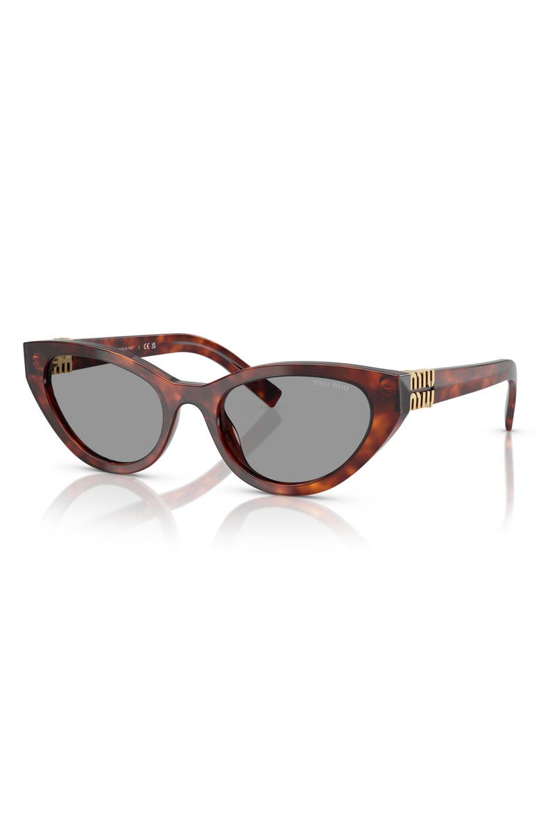 Miu Miu 54mm Butterfly Sunglasses, Alternate, color, Brown/ Grey