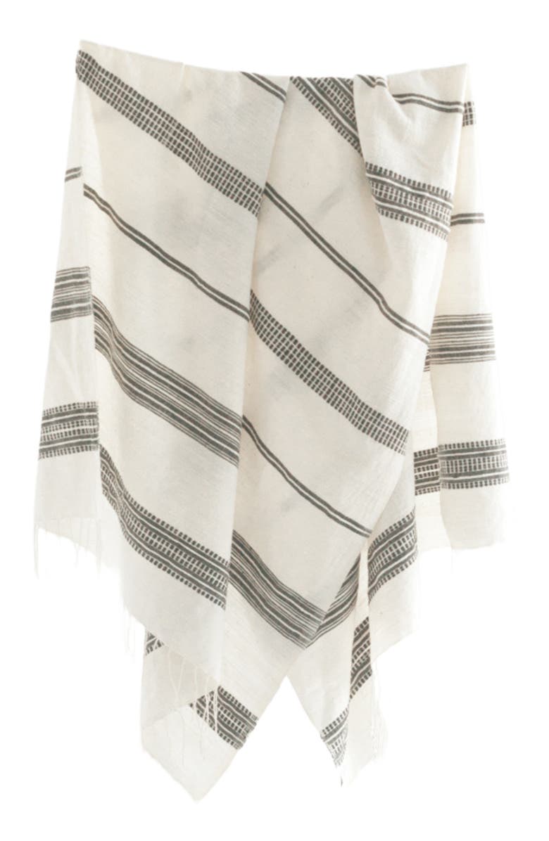 Creative Women Aden Throw, Main, color, Grey Stripe