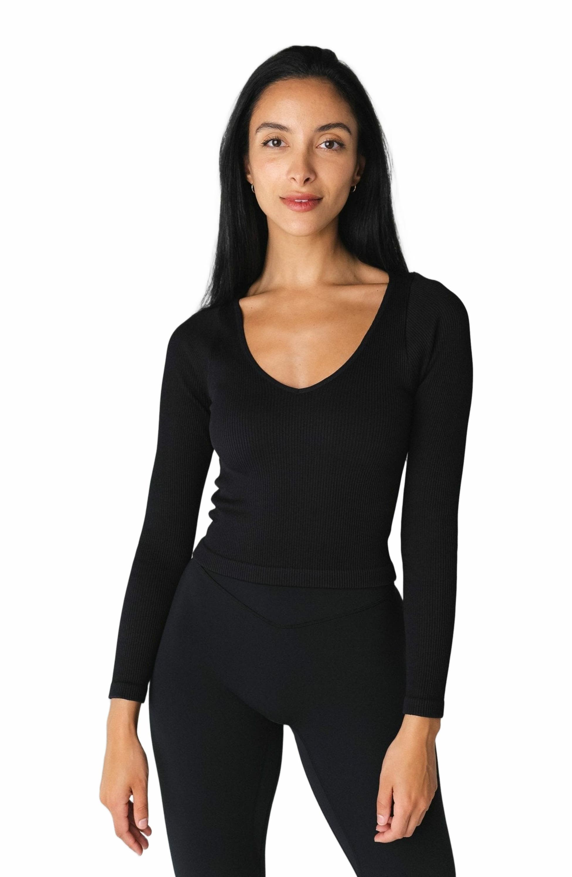 Vitality Synergy V Long Sleeve, Main, color, Midnight