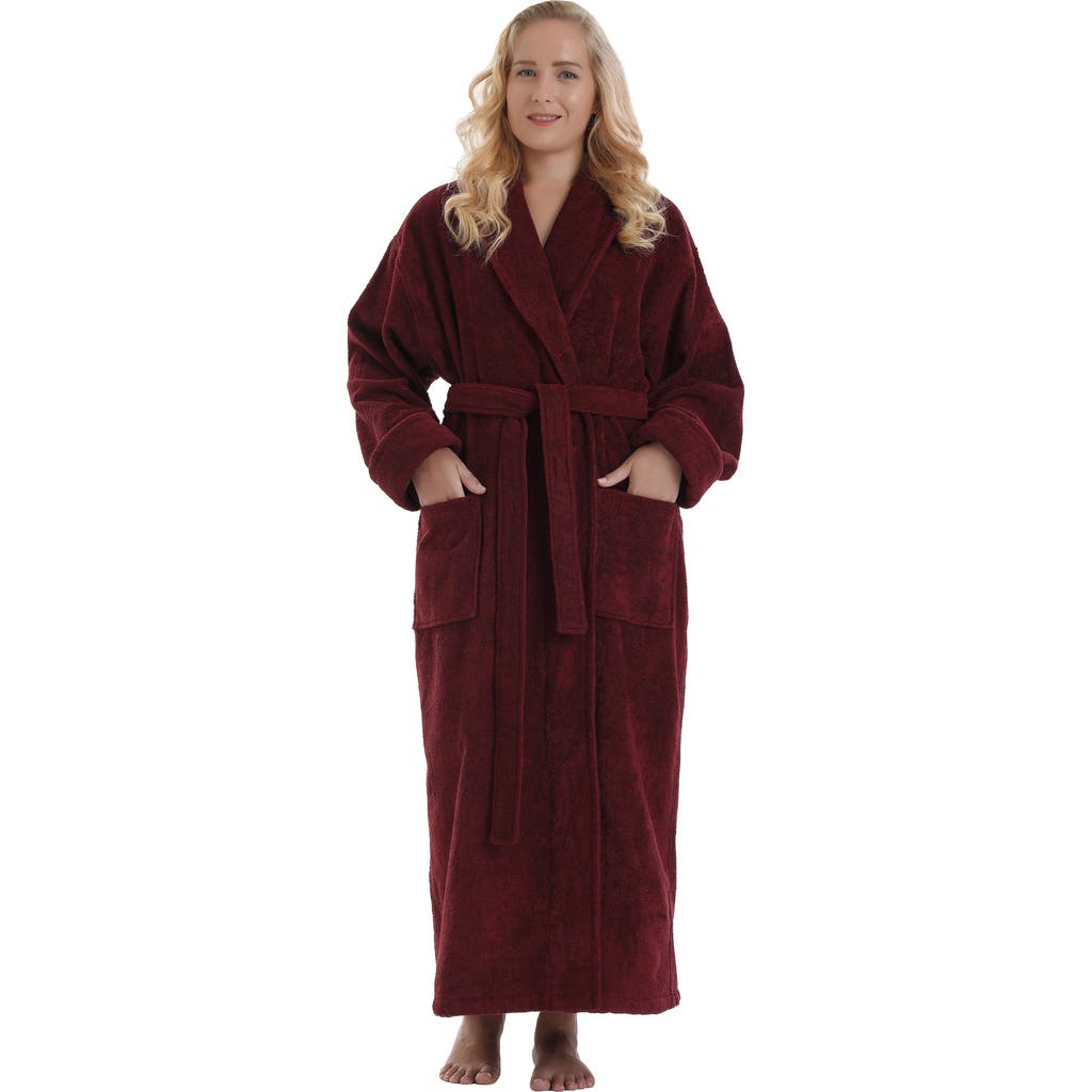 Arus Optimus Long Cotton Bathrobe For Women In Red