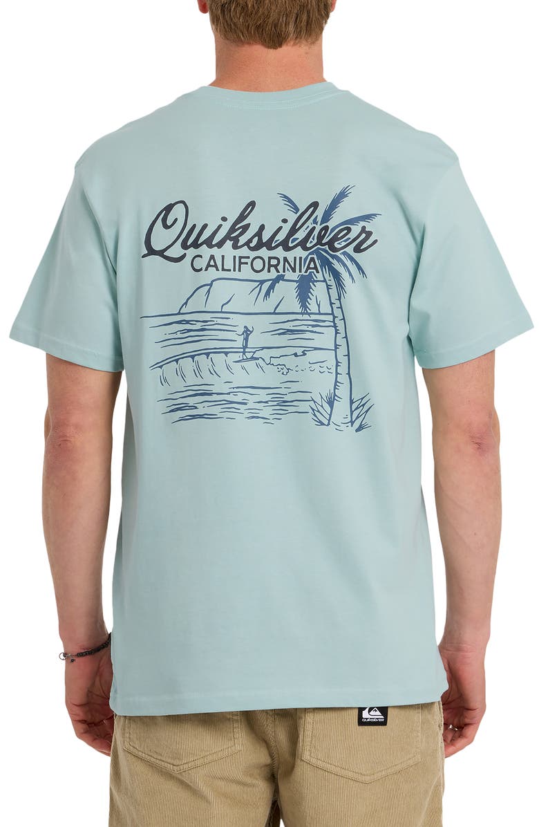Quiksilver CA San O Day Cotton Graphic T-Shirt, Alternate, color, Blue Haze