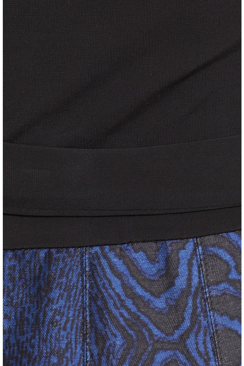'Jewel' Print Wrap Dress, Alternate, color, BLACK/ BLUE