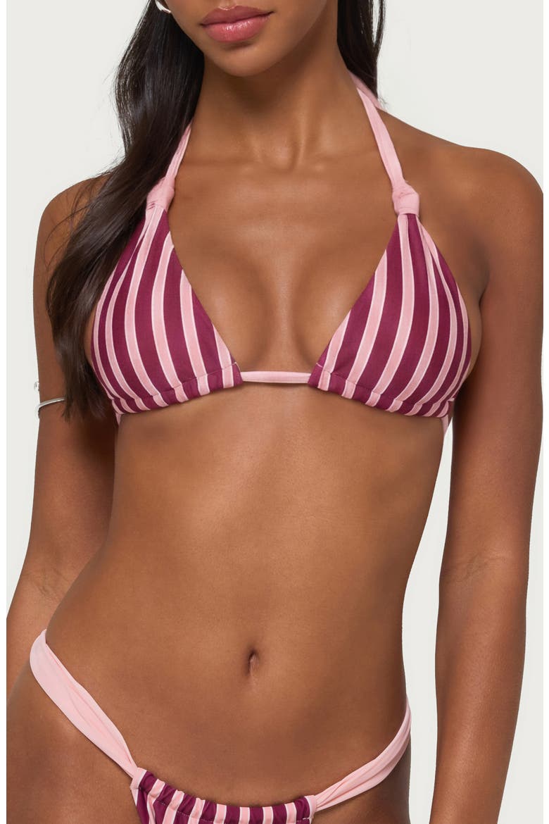 Esmer Knotted Tie Strap Bikini Top, Main, color, PINK