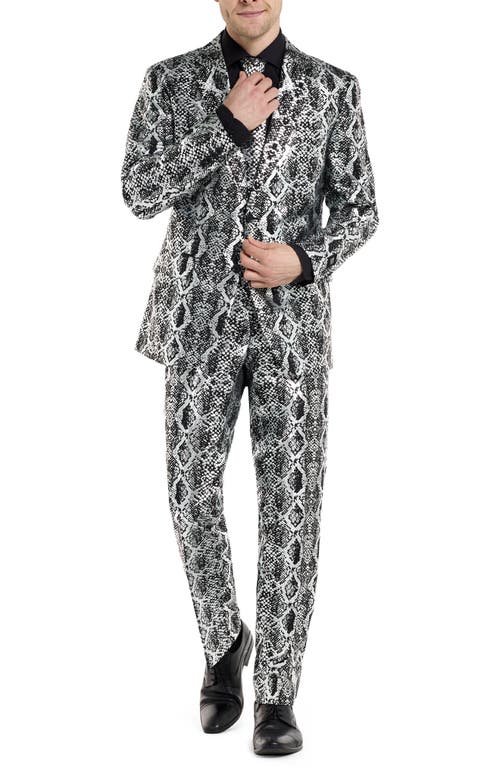 Opposuits Silver Snake Slim Fit Two-piece Suit & Tie Set