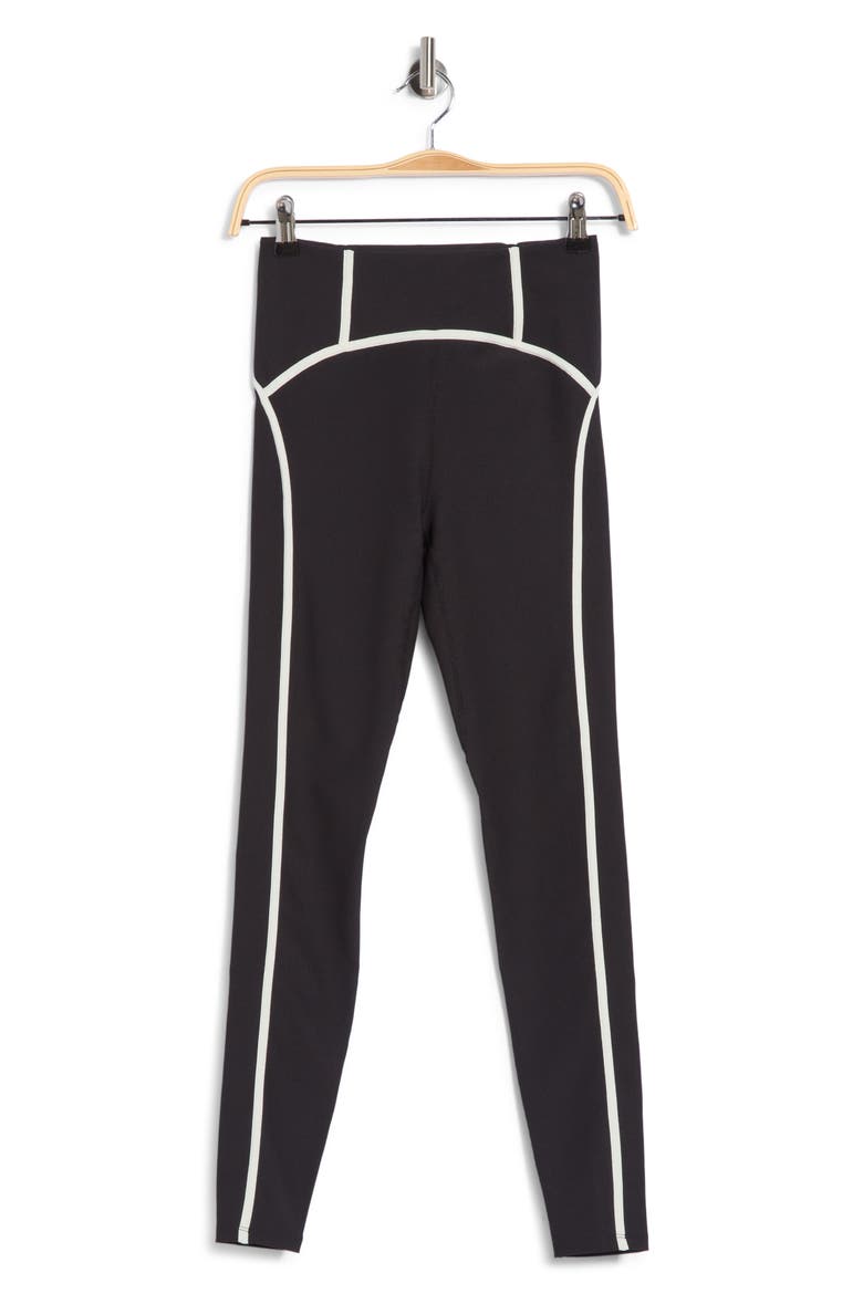 Revel High Waist Leggings, Main, color, BLACK/CREAM