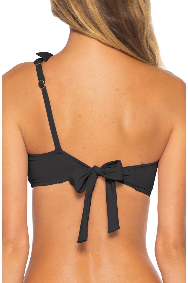 Color Code Asymmetrical Bikini Top, Alternate, color, BLACK